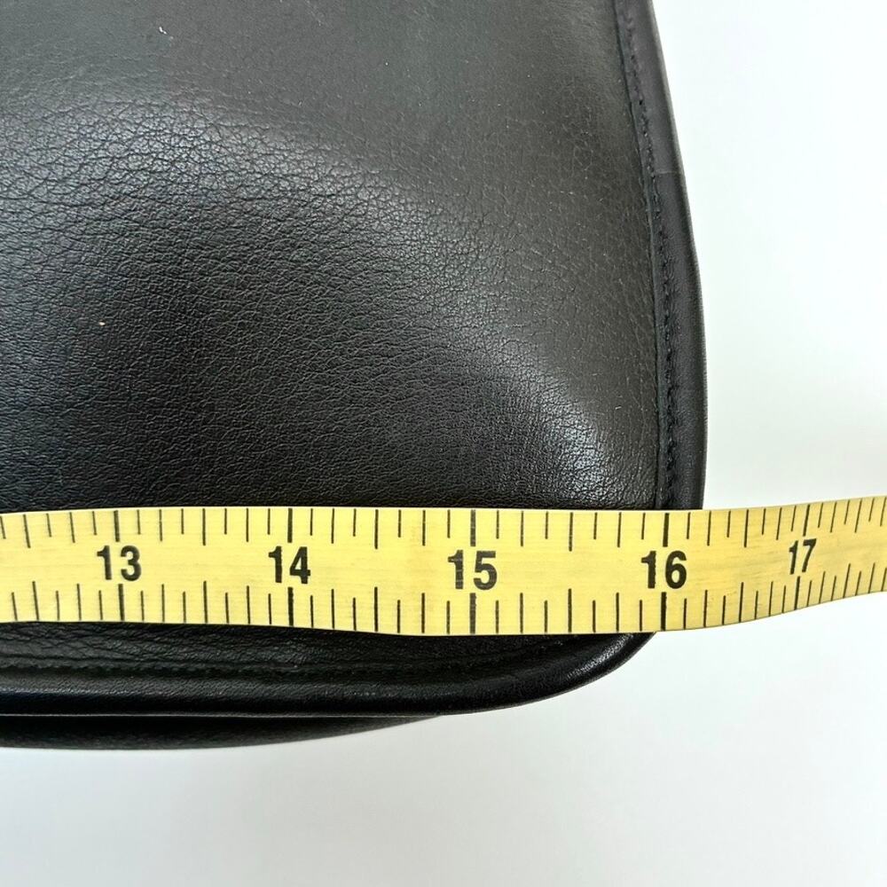 Vintage Laura USA Black Leather Satchel with Shoulder Strap - Laptop Bag - Picture 6 of 13